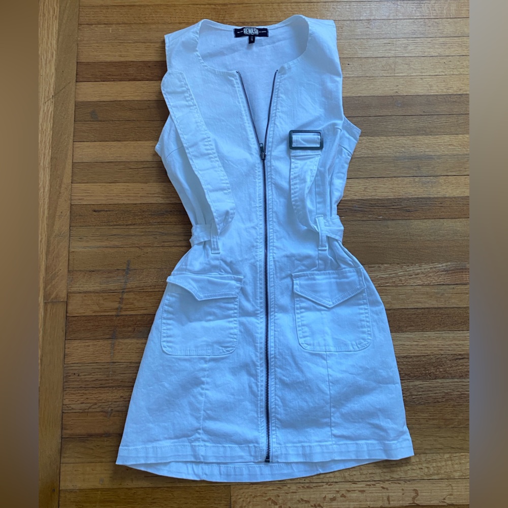 Rewash White Denim Dress